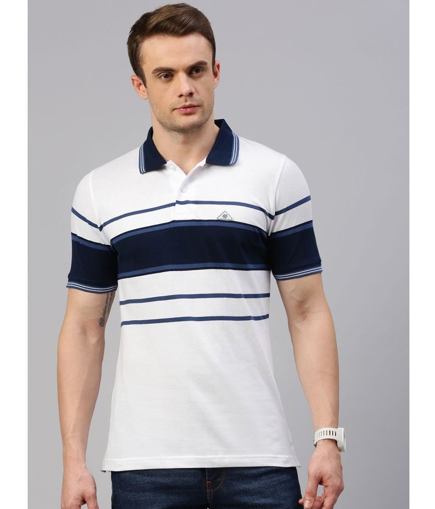     			ONN Cotton Regular Fit Striped Half Sleeves Men's Polo T Shirt - Navy ( Pack of 1 )