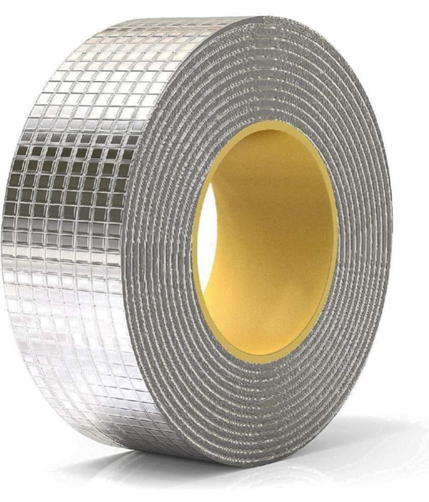    			Super Strong Waterproof Permanent Repair Aluminum Butyl Tape Silver Single Sided Duct Tape ( Pack of 1 )