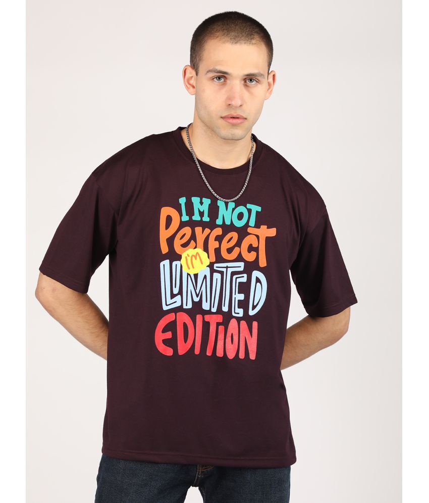     			Chkokko Cotton Blend Regular Fit Printed Half Sleeves Men's T-Shirt - Purple ( Pack of 1 )