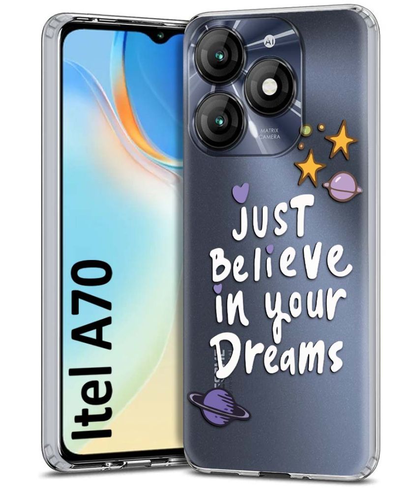     			Fashionury Multicolor Printed Back Cover Silicon Compatible For Itel A70 ( Pack of 1 )