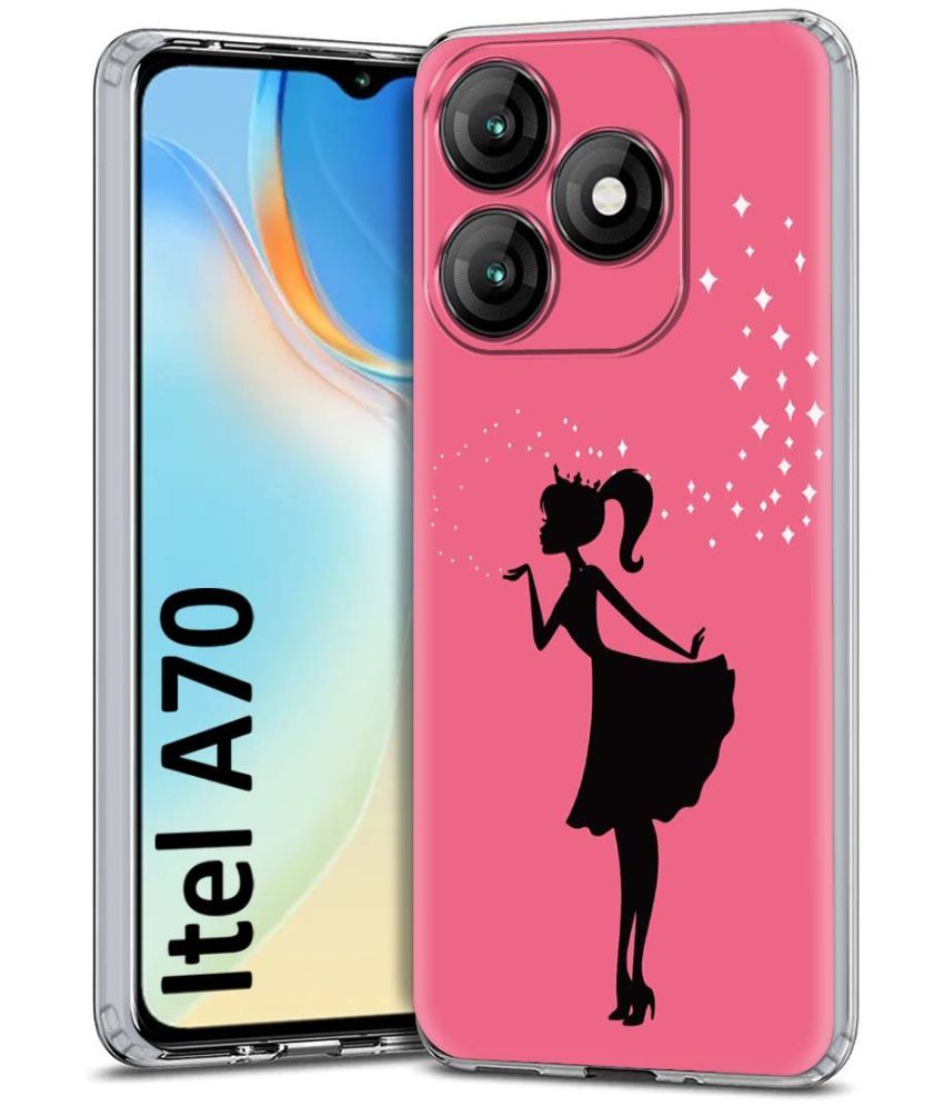     			Fashionury Multicolor Printed Back Cover Silicon Compatible For Itel A70 ( Pack of 1 )