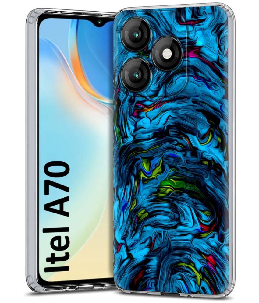     			Fashionury Multicolor Printed Back Cover Silicon Compatible For Itel A70 ( Pack of 1 )