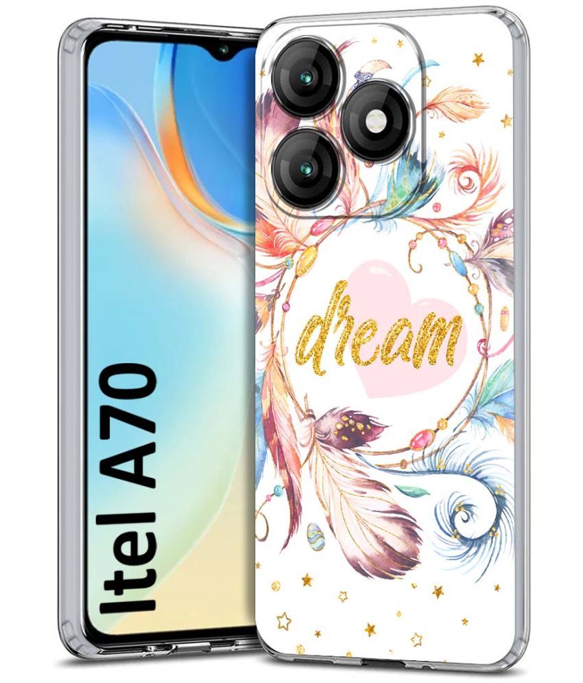     			Fashionury Multicolor Printed Back Cover Silicon Compatible For Itel A70 ( Pack of 1 )