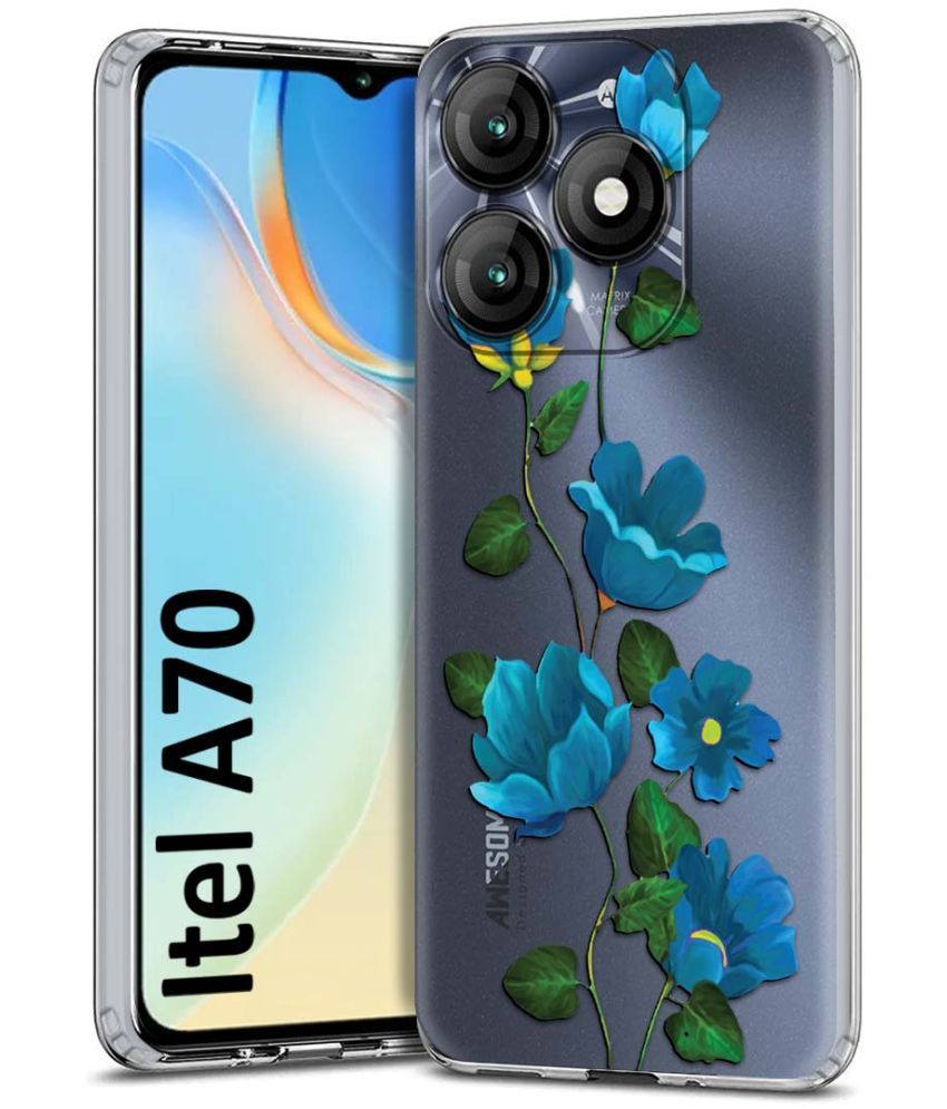     			Fashionury Multicolor Printed Back Cover Silicon Compatible For Itel A70 ( Pack of 1 )