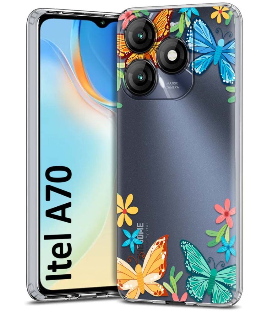     			Fashionury Multicolor Printed Back Cover Silicon Compatible For Itel A70 ( Pack of 1 )