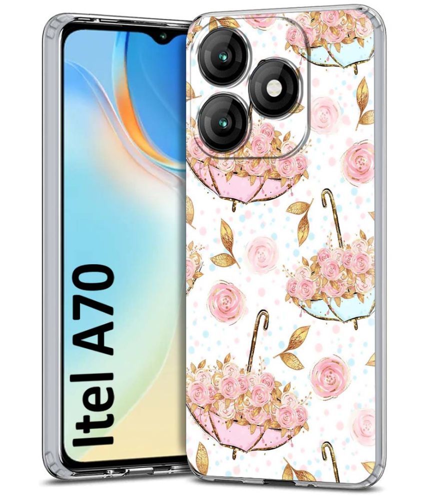     			Fashionury Multicolor Printed Back Cover Silicon Compatible For Itel A70 ( Pack of 1 )