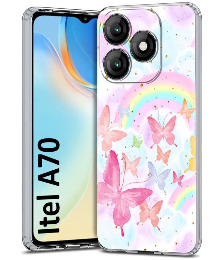     			Fashionury Multicolor Printed Back Cover Silicon Compatible For Itel A70 ( Pack of 1 )