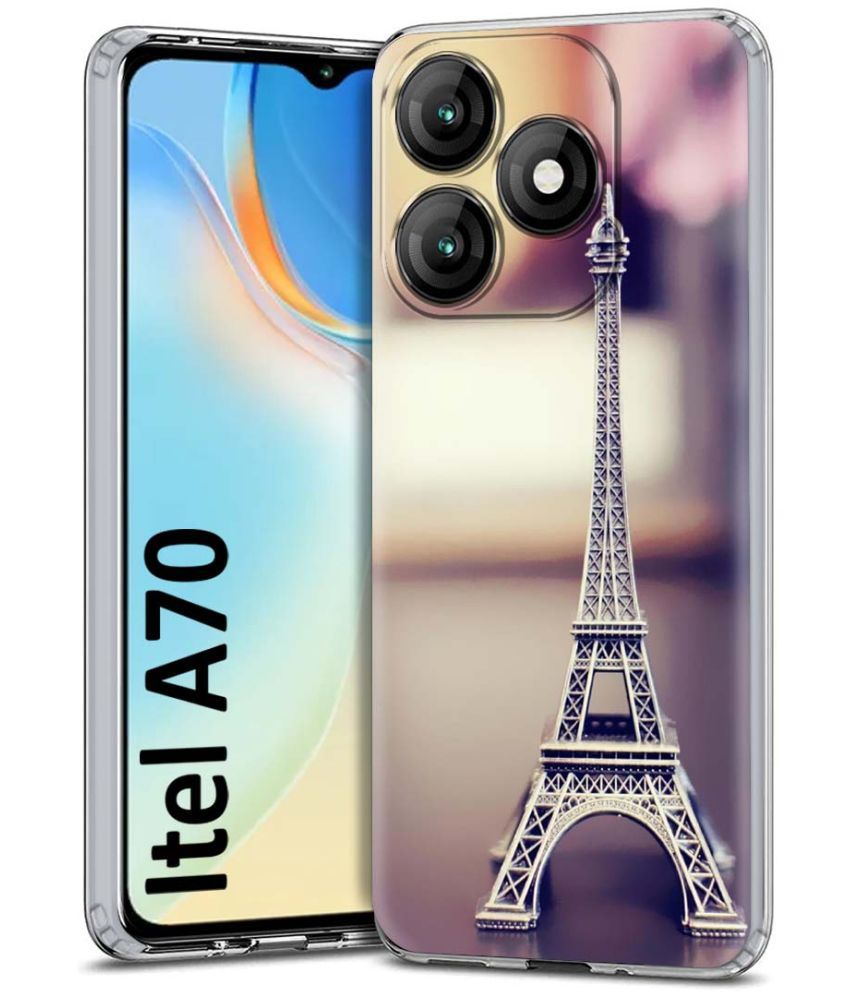     			Fashionury Multicolor Printed Back Cover Silicon Compatible For Itel A70 ( Pack of 1 )