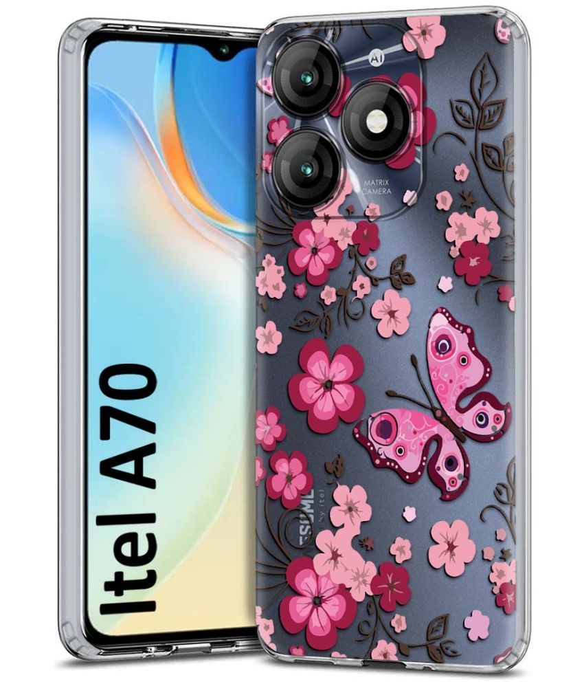     			Fashionury Multicolor Printed Back Cover Silicon Compatible For Itel A70 ( Pack of 1 )