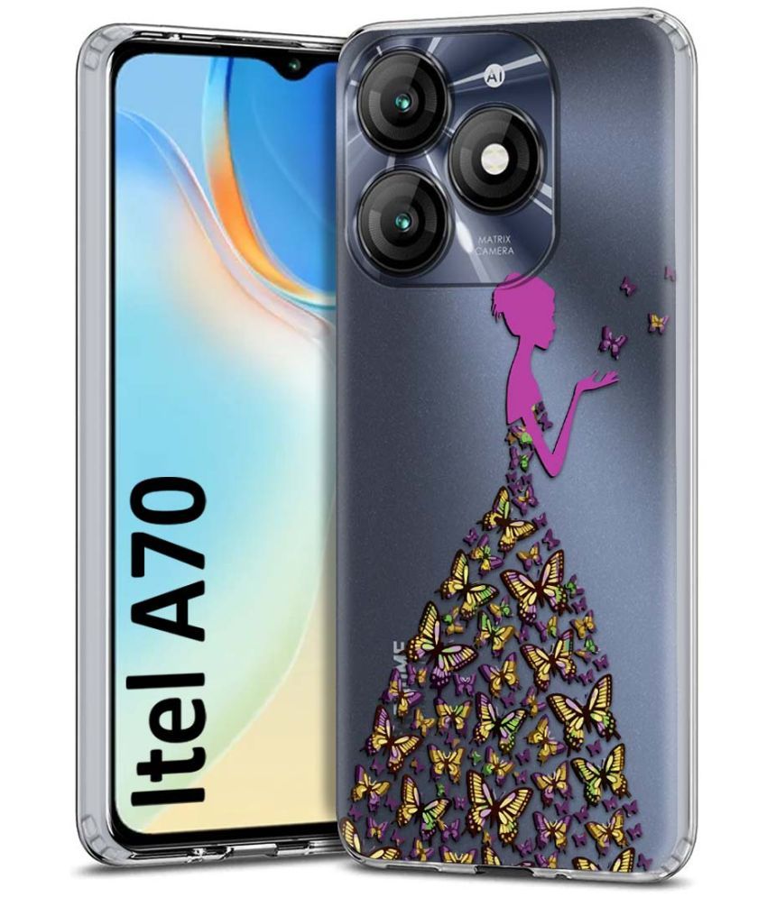     			Fashionury Multicolor Printed Back Cover Silicon Compatible For Itel A70 ( Pack of 1 )