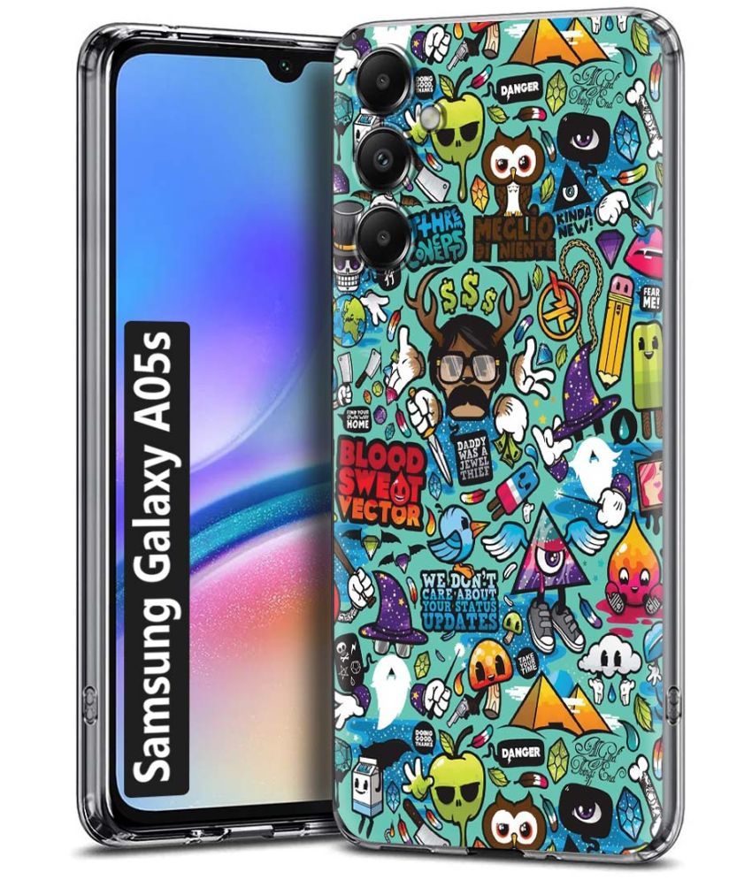     			NBOX Multicolor Printed Back Cover Silicon Compatible For Samsung Galaxy A05s ( Pack of 1 )