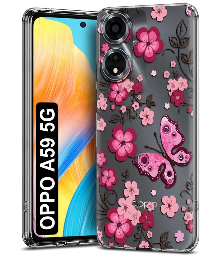     			NBOX Multicolor Printed Back Cover Silicon Compatible For Oppo A59 5G ( Pack of 1 )