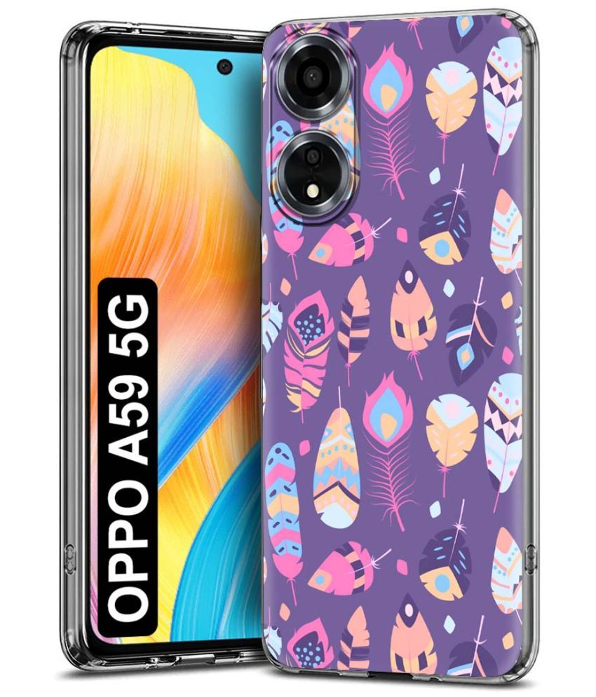     			NBOX Multicolor Printed Back Cover Silicon Compatible For Oppo A59 5G ( Pack of 1 )