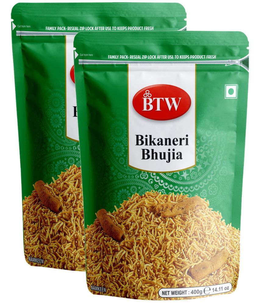     			BTW Bikaneri Bhujia Namkeen 800g (400g X 2)