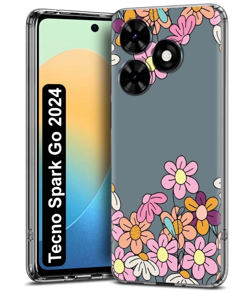     			Fashionury Multicolor Printed Back Cover Silicon Compatible For Tecno Spark Go 2024 ( Pack of 1 )