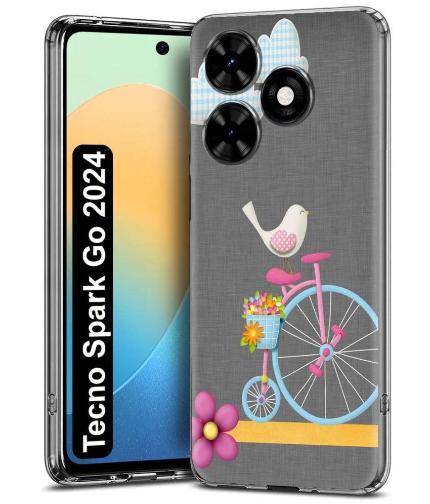     			Fashionury Multicolor Printed Back Cover Silicon Compatible For Tecno Spark Go 2024 ( Pack of 1 )