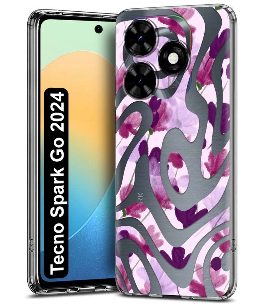     			Fashionury Multicolor Printed Back Cover Silicon Compatible For Tecno Spark Go 2024 ( Pack of 1 )