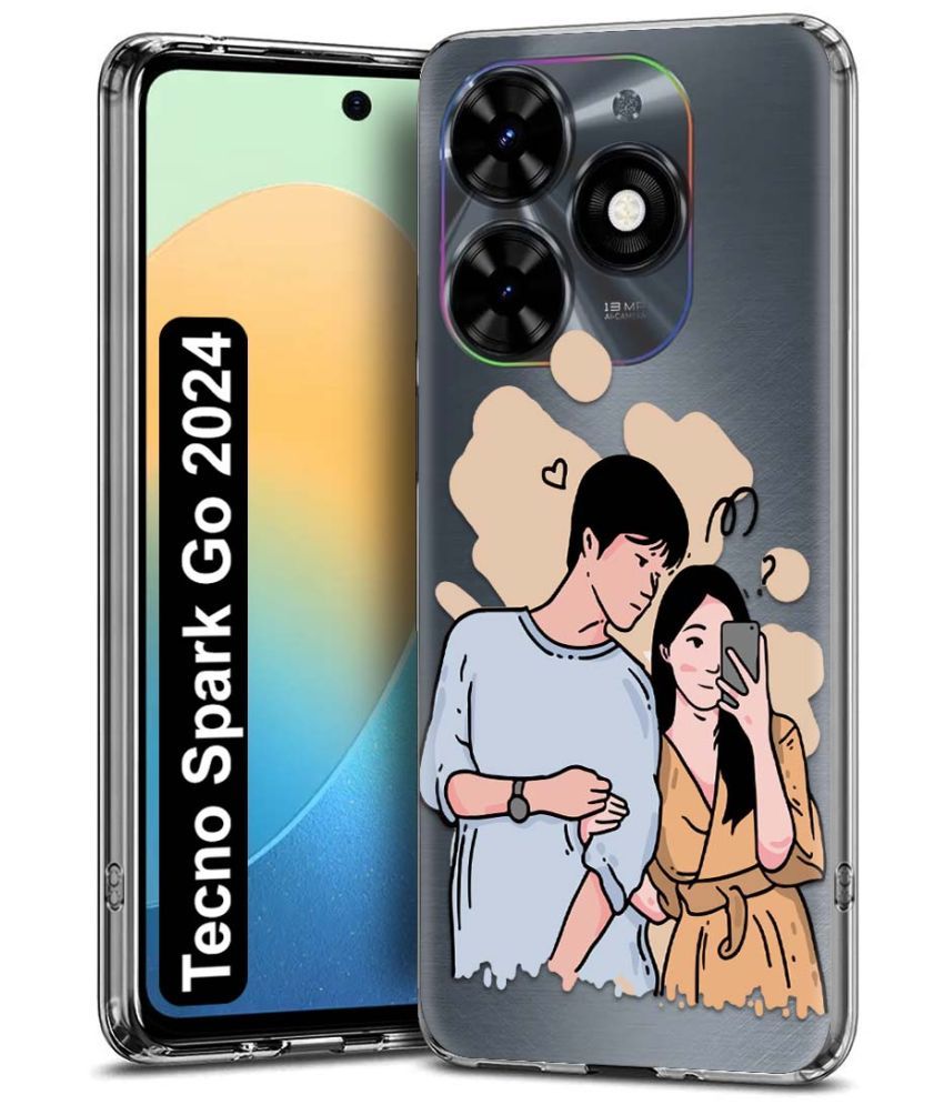     			Fashionury Multicolor Printed Back Cover Silicon Compatible For Tecno Spark Go 2024 ( Pack of 1 )