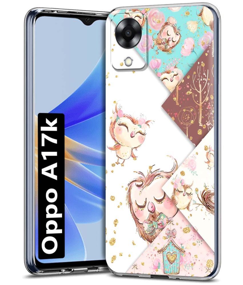     			Fashionury Multicolor Printed Back Cover Silicon Compatible For Oppo A17K ( Pack of 1 )