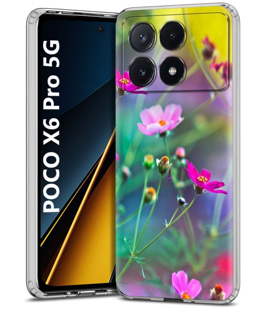     			Fashionury Multicolor Printed Back Cover Silicon Compatible For POCO X6 Pro 5G ( Pack of 1 )