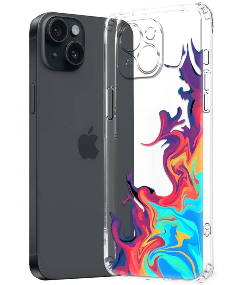     			Fashionury Multicolor Printed Back Cover Silicon Compatible For Apple iPhone 15 Plus ( Pack of 1 )