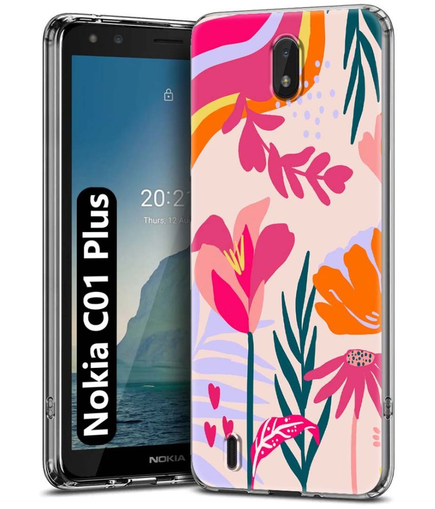     			Fashionury Multicolor Printed Back Cover Silicon Compatible For Nokia C01 Plus ( Pack of 1 )