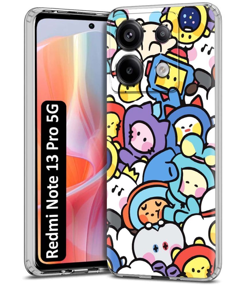     			Fashionury Multicolor Printed Back Cover Silicon Compatible For Redmi Note 13 Pro 5G ( Pack of 1 )