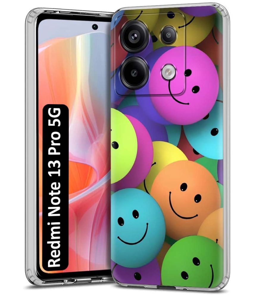     			Fashionury Multicolor Printed Back Cover Silicon Compatible For Redmi Note 13 Pro 5G ( Pack of 1 )