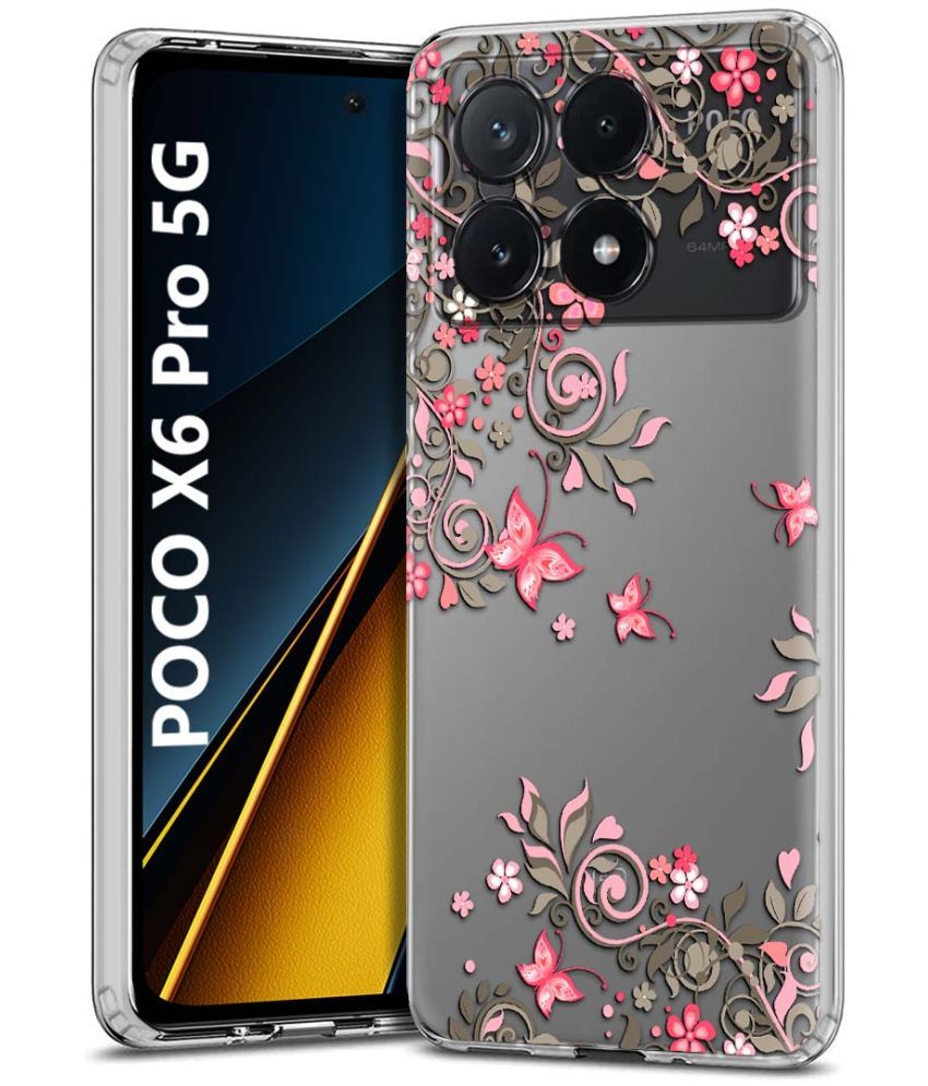     			Fashionury Multicolor Printed Back Cover Silicon Compatible For POCO X6 Pro 5G ( Pack of 1 )