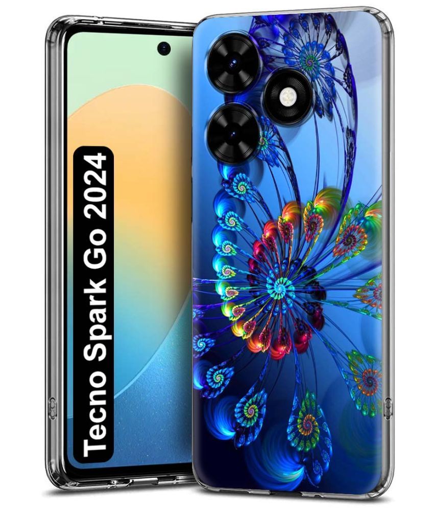     			Fashionury Multicolor Printed Back Cover Silicon Compatible For Tecno Spark Go 2024 ( Pack of 1 )