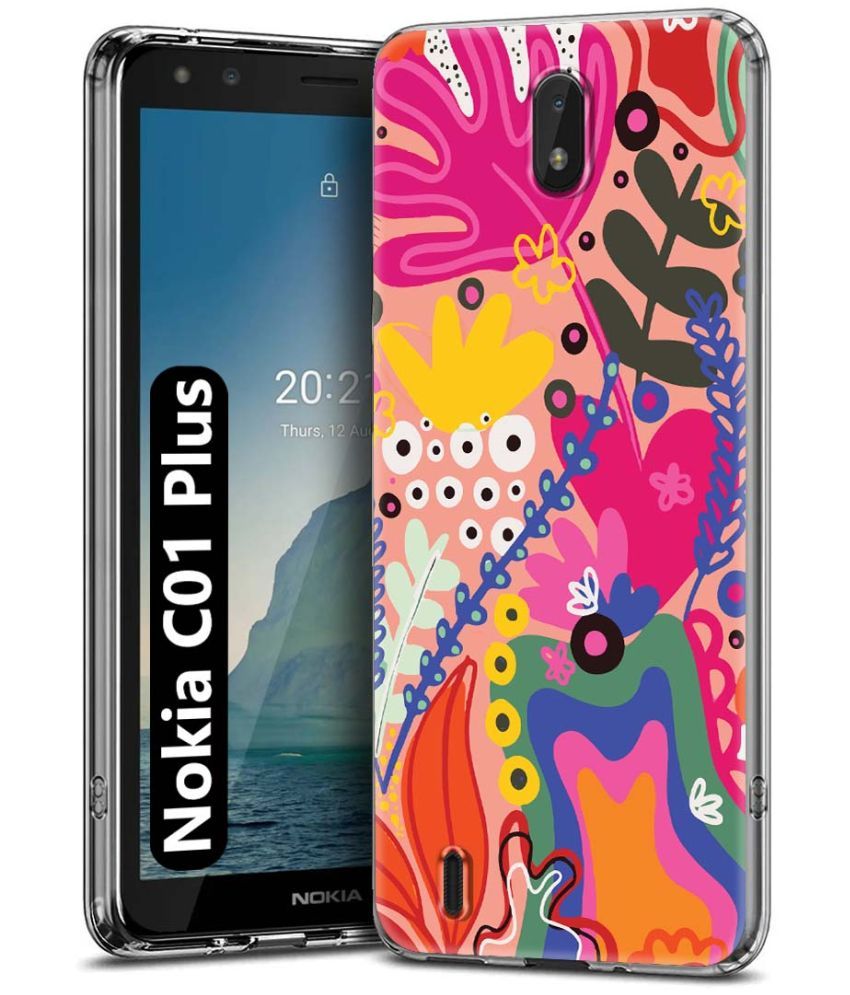     			Fashionury Multicolor Printed Back Cover Silicon Compatible For Nokia C01 Plus ( Pack of 1 )