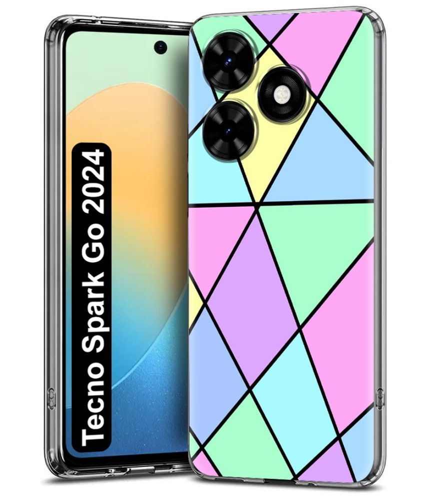     			Fashionury Multicolor Printed Back Cover Silicon Compatible For Tecno Spark Go 2024 ( Pack of 1 )