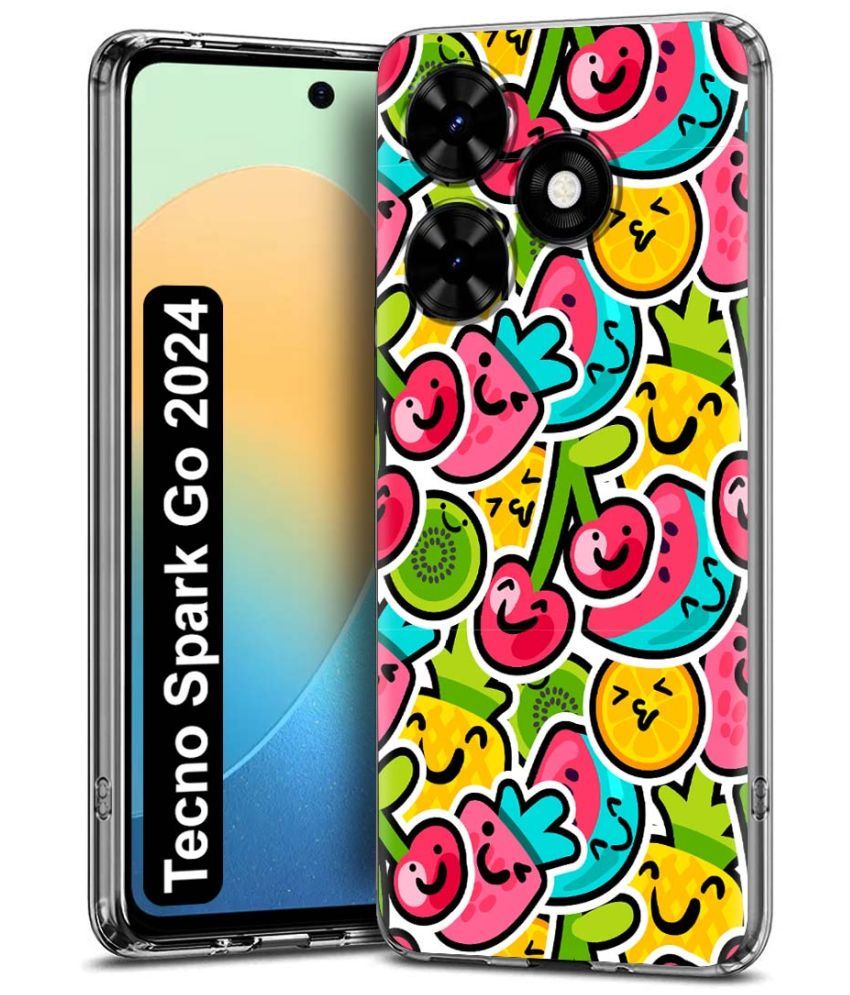     			Fashionury Multicolor Printed Back Cover Silicon Compatible For Tecno Spark Go 2024 ( Pack of 1 )