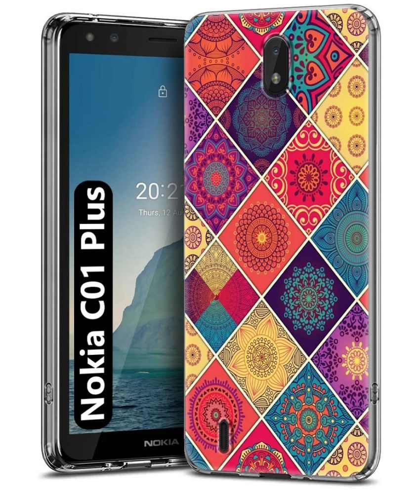     			Fashionury Multicolor Printed Back Cover Silicon Compatible For Nokia C01 Plus ( Pack of 1 )