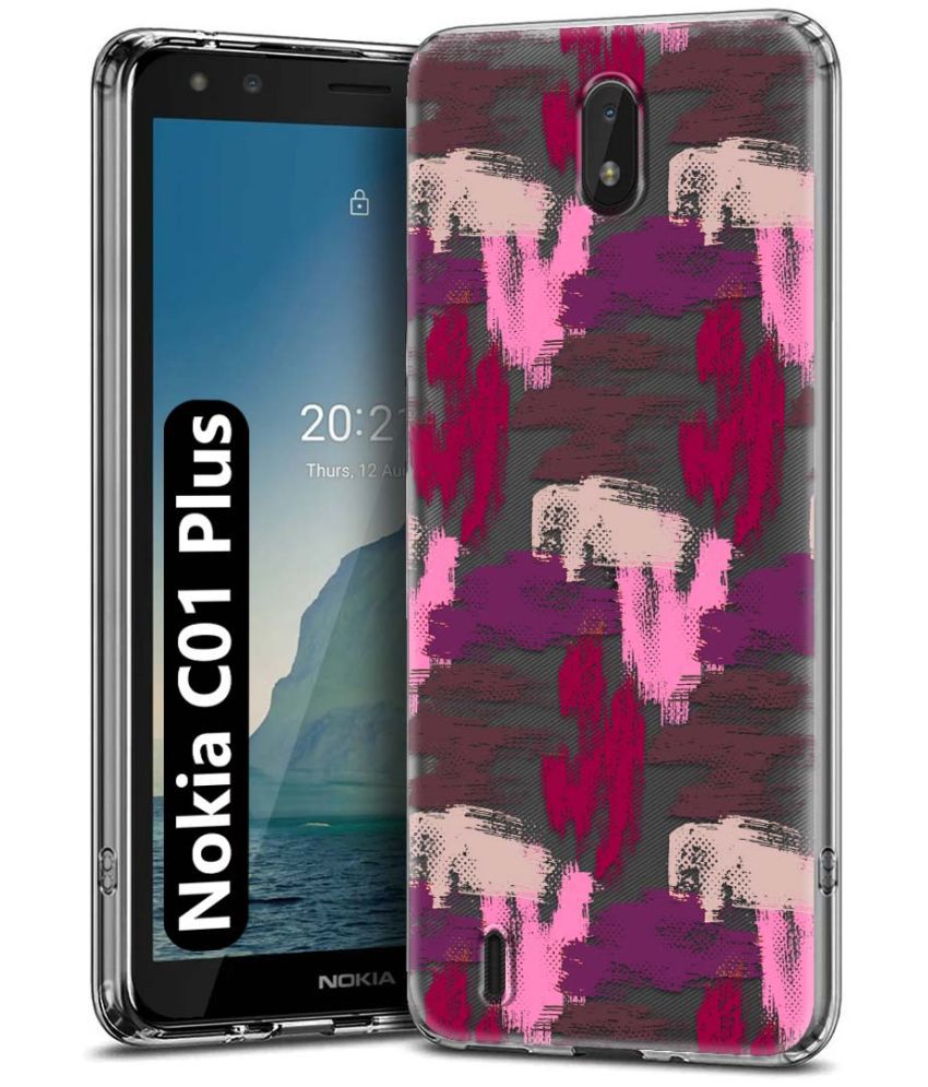     			Fashionury Multicolor Printed Back Cover Silicon Compatible For Nokia C01 Plus ( Pack of 1 )