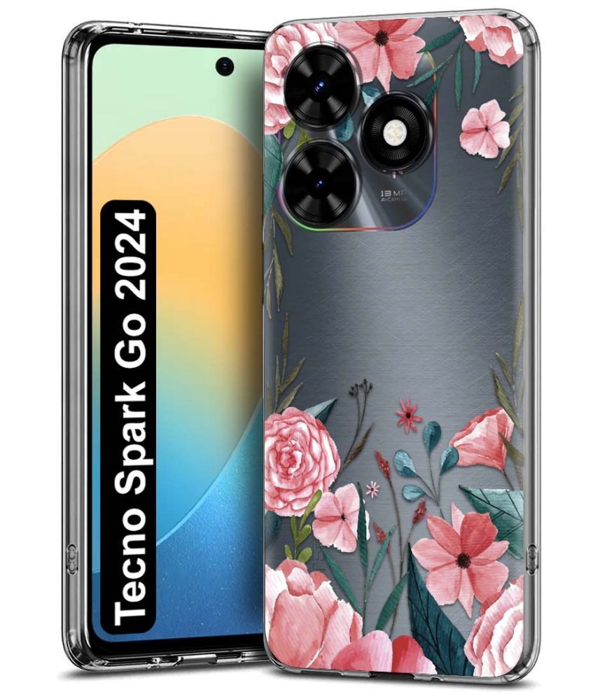     			Fashionury Multicolor Printed Back Cover Silicon Compatible For Tecno Spark Go 2024 ( Pack of 1 )