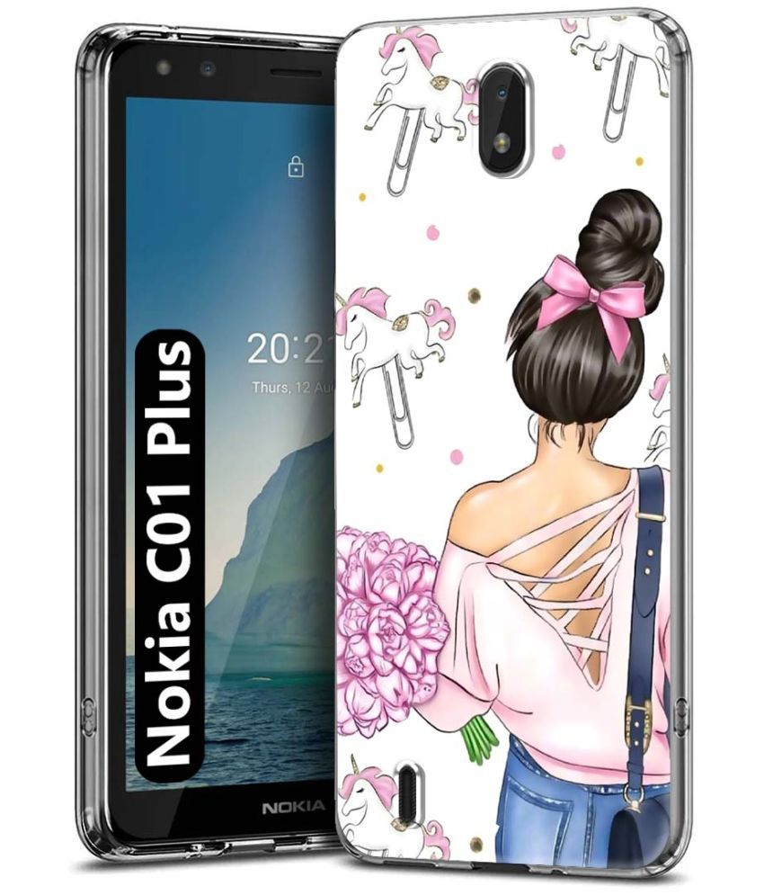     			Fashionury Multicolor Printed Back Cover Silicon Compatible For Nokia C01 Plus ( Pack of 1 )