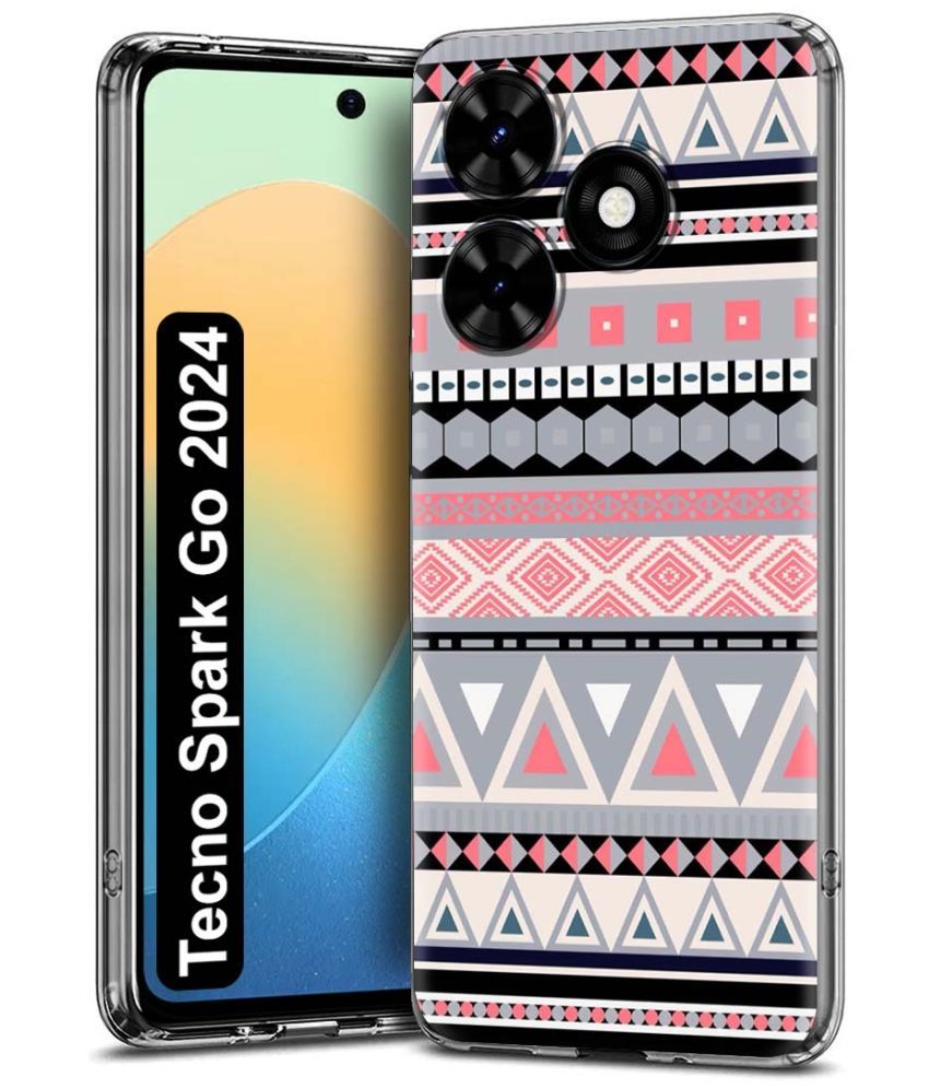     			Fashionury Multicolor Printed Back Cover Silicon Compatible For Tecno Spark Go 2024 ( Pack of 1 )