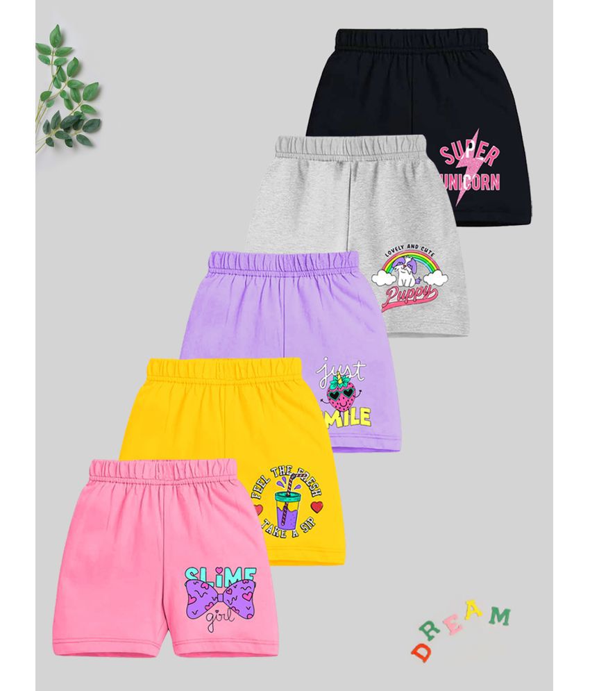     			Kuchipoo - Multicolor Cotton Blend Girls Shorts ( Pack of 5 )