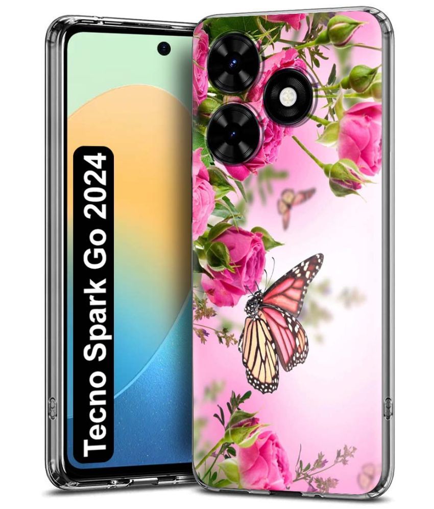     			NBOX Multicolor Printed Back Cover Silicon Compatible For Tecno Spark Go 2024 ( Pack of 1 )