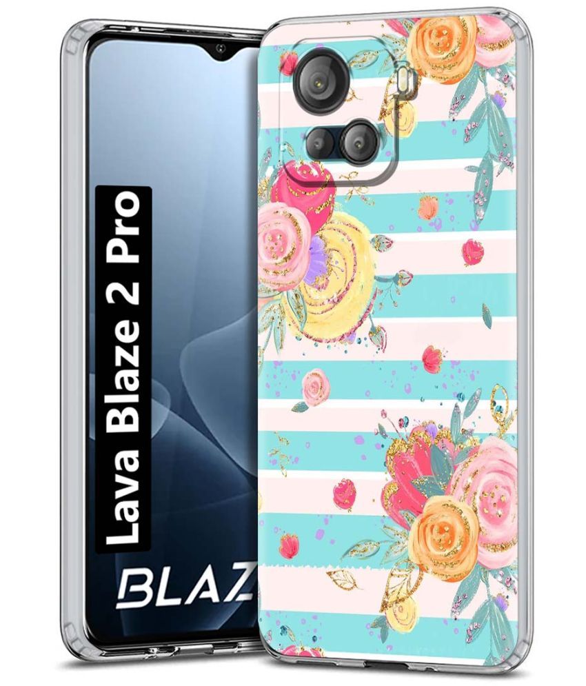     			NBOX Multicolor Printed Back Cover Silicon Compatible For Lava Blaze 2 Pro ( Pack of 1 )