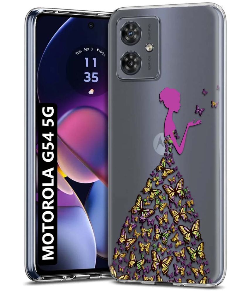     			NBOX Multicolor Printed Back Cover Silicon Compatible For Motorola G54 5G ( Pack of 1 )