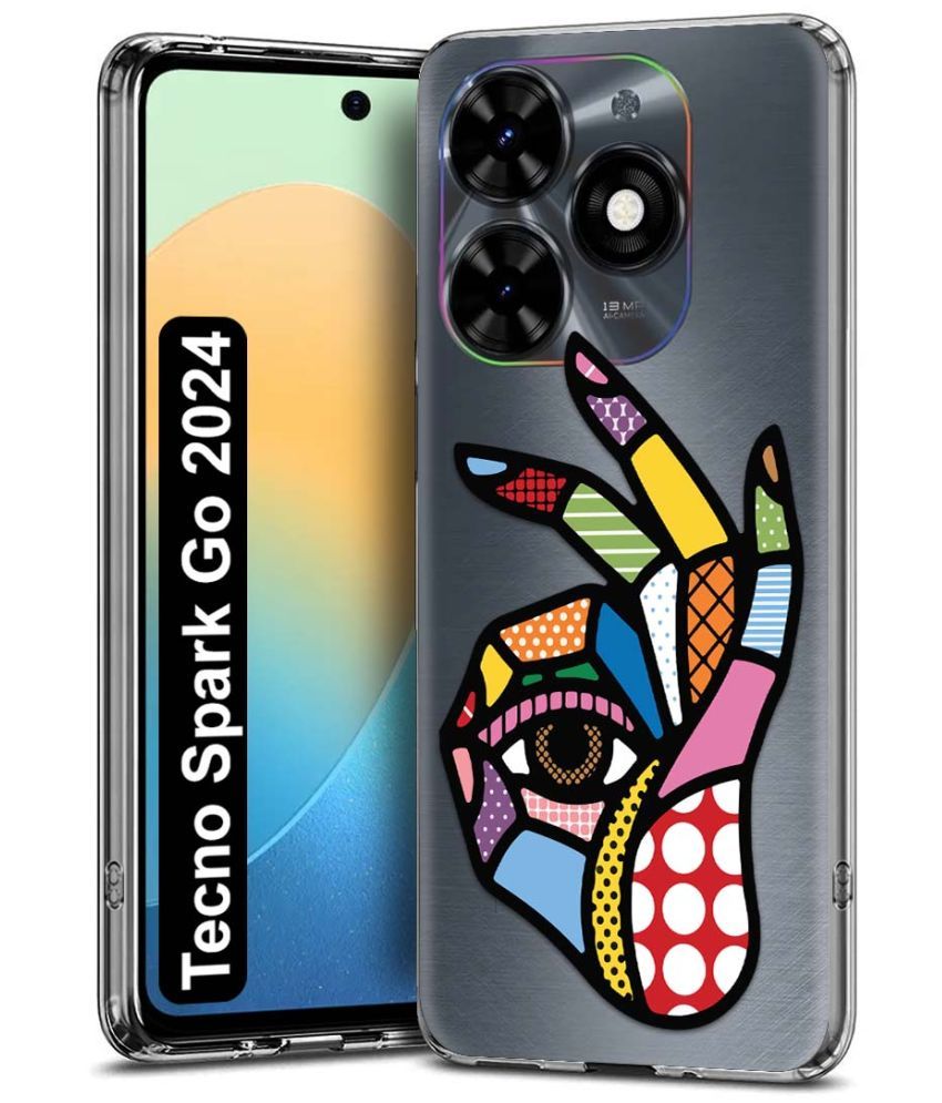     			NBOX Multicolor Printed Back Cover Silicon Compatible For Tecno Spark Go 2024 ( Pack of 1 )