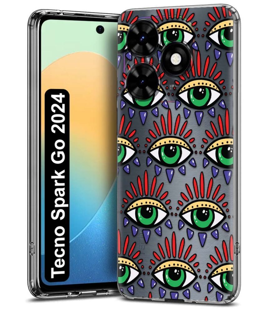     			NBOX Multicolor Printed Back Cover Silicon Compatible For Tecno Spark Go 2024 ( Pack of 1 )