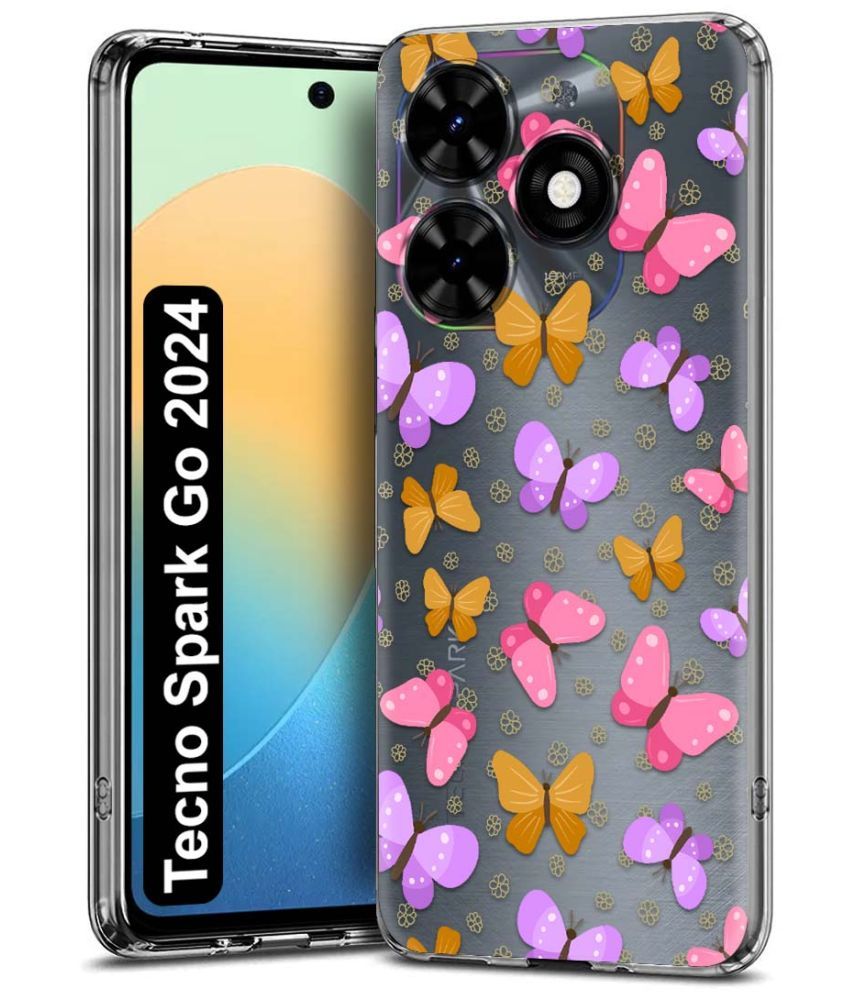     			NBOX Multicolor Printed Back Cover Silicon Compatible For Tecno Spark Go 2024 ( Pack of 1 )