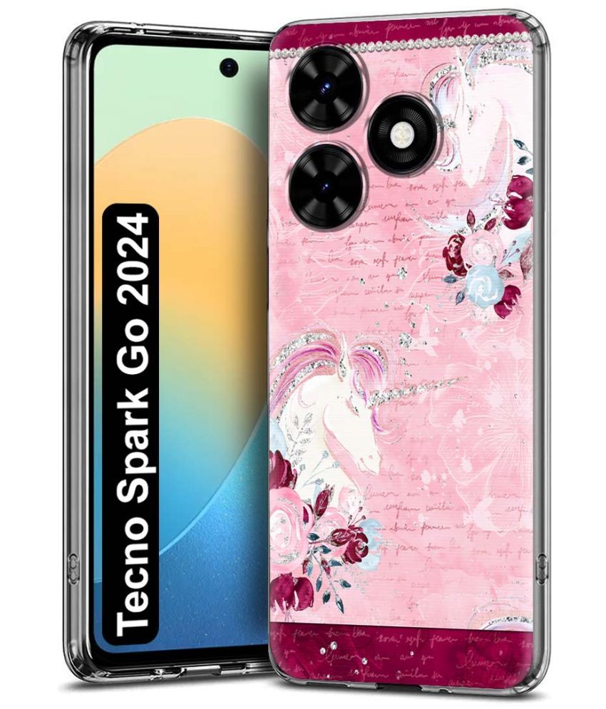     			NBOX Multicolor Printed Back Cover Silicon Compatible For Tecno Spark Go 2024 ( Pack of 1 )