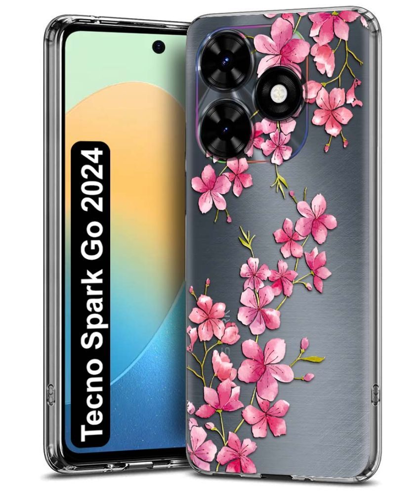     			NBOX Multicolor Printed Back Cover Silicon Compatible For Tecno Spark Go 2024 ( Pack of 1 )