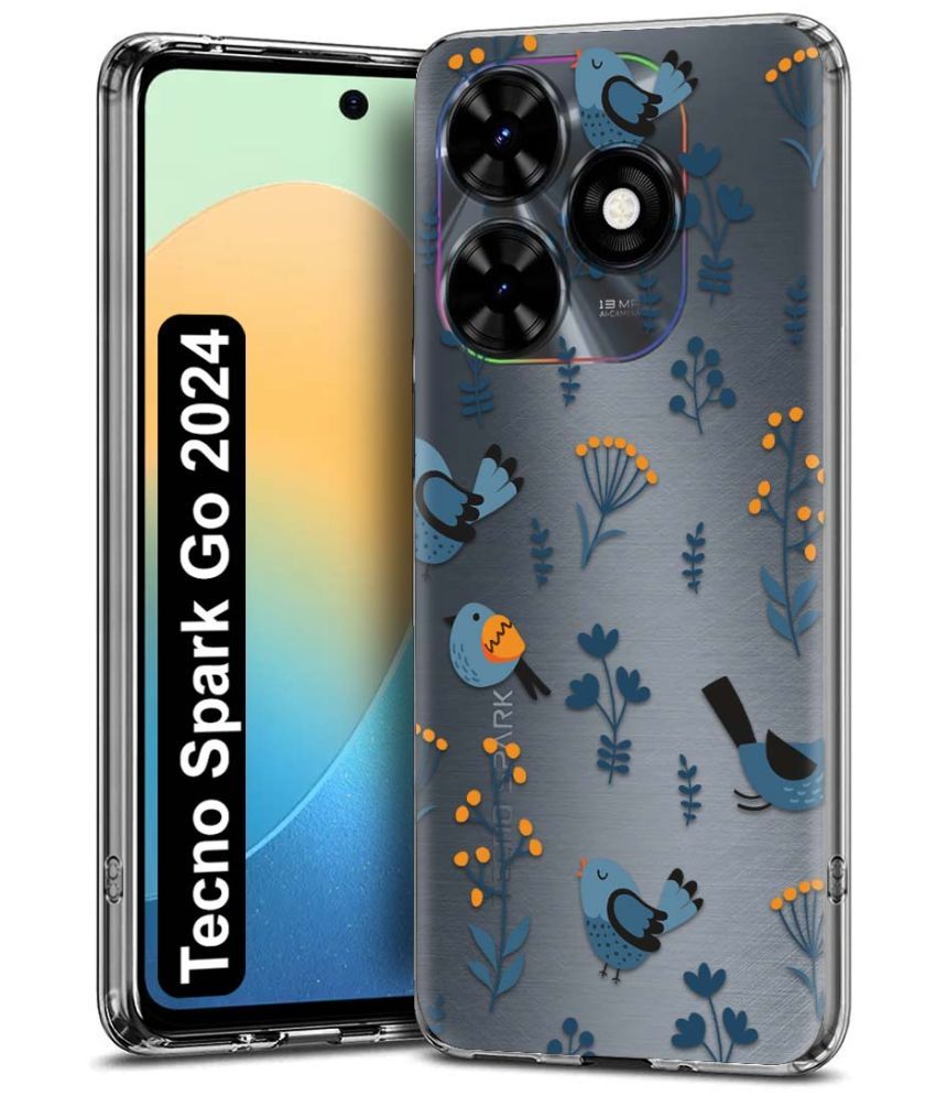     			NBOX Multicolor Printed Back Cover Silicon Compatible For Tecno Spark Go 2024 ( Pack of 1 )