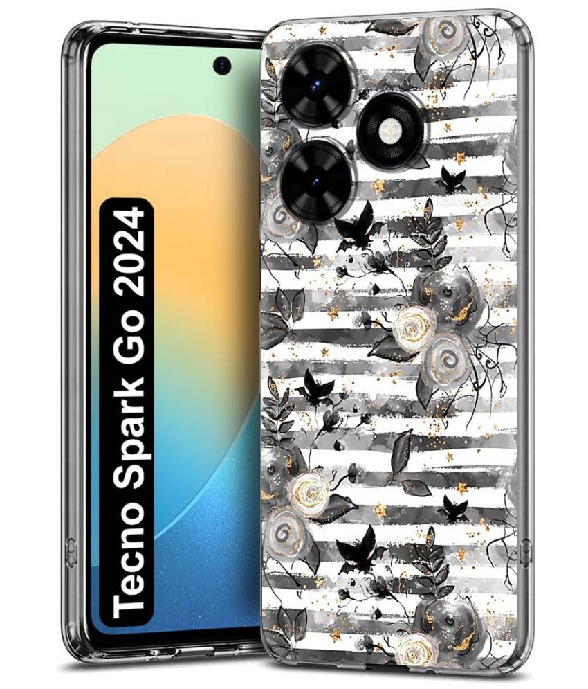     			NBOX Multicolor Printed Back Cover Silicon Compatible For Tecno Spark Go 2024 ( Pack of 1 )