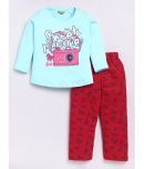 Eteenz Pack of 1 Girls Cotton Blend Top With Pants ( Blue )